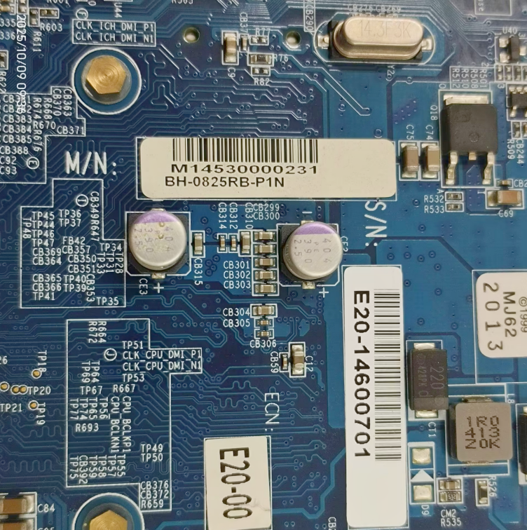 1PC USED BH-0825RB-P1N 17-156-082511 Industrial Control Motherboard Tested working #lyd001&j1688