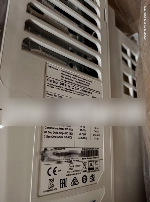 1PC NEW 20F11NC037JA0NNNNN Allen‑Bradley PowerFlex 753 AC Drive No original package #lyd001&j1688