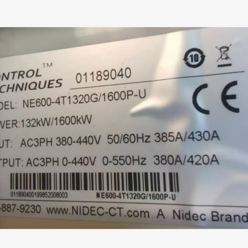 1PC used working NE600-4T1320G/1600P-U Nidec NE600 Inverter 380-440V 132KW/1600KW #QYM001