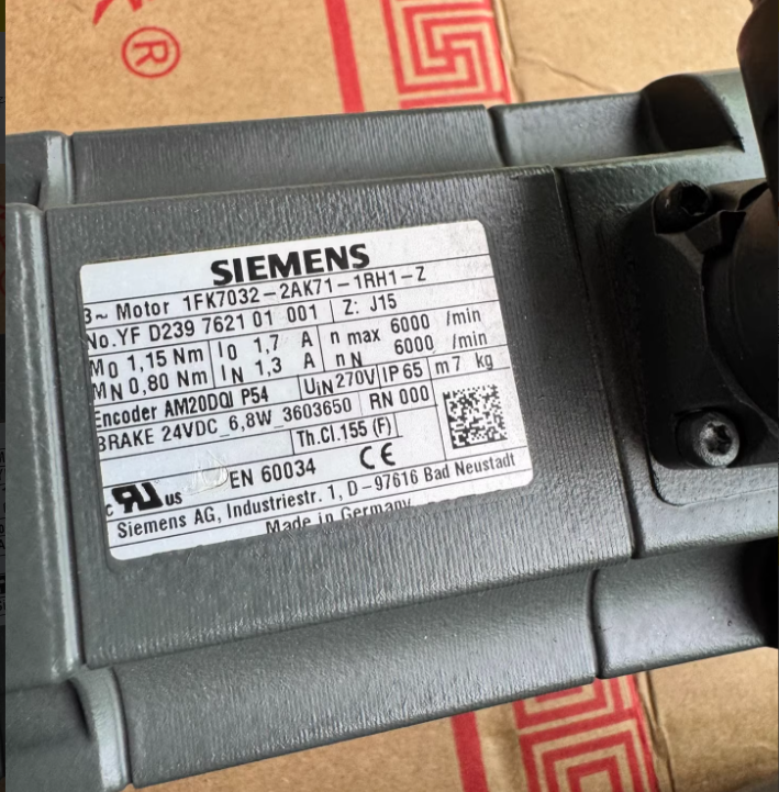 1 PC used working 1FK7032-2AK71-1RH1-Z Z:J15 Siemens servo motor Good condition #QYM001