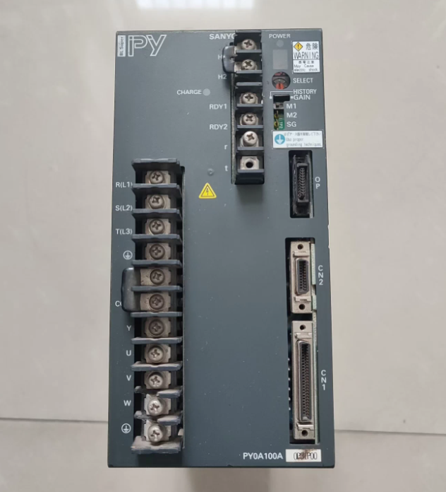 1PC used working PY0A100A0P31P00 Sanyo Denki (SANMOTION Series) 3-Phase AC Servo Amplifier (Servo Driver) #QYM001