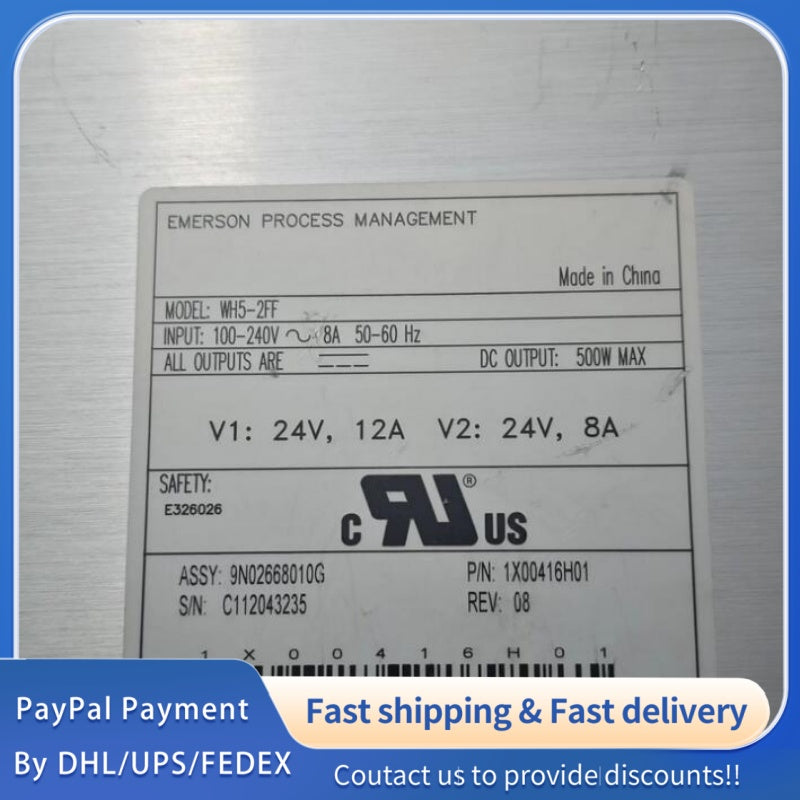 1 PCS used EMERSON Ovation WH5-2FF 1X00416H01 power supply #LYQ007