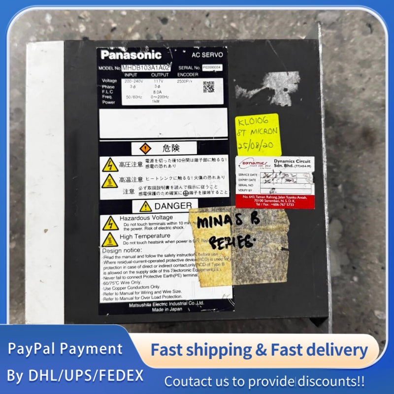 1 PCS used Panasonic MHDB103A1A02 Servo Driver #LYQ007