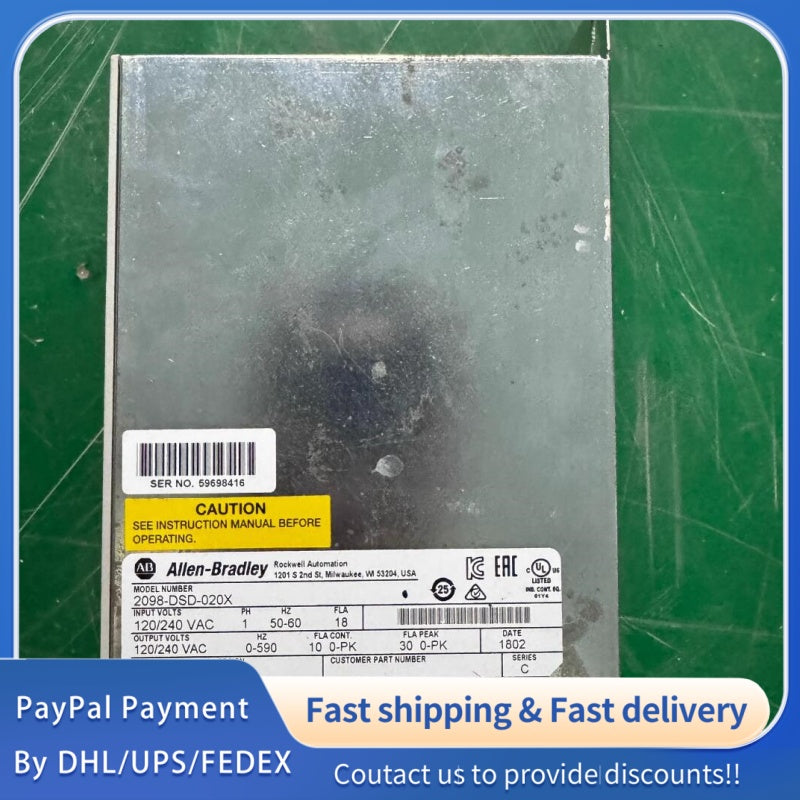 1 PCS USED Allen Bradley 2098-DSD-020X Servo Drive #LYQ007