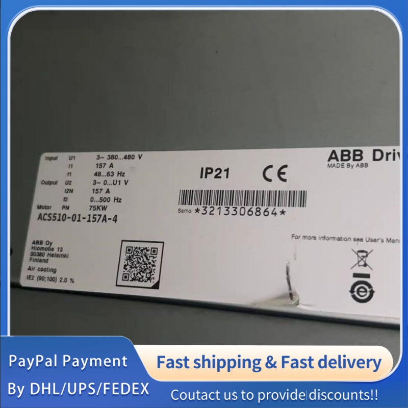 1 PCS used ABB Inverter ACS510-01-157A-4 #LYQ007
