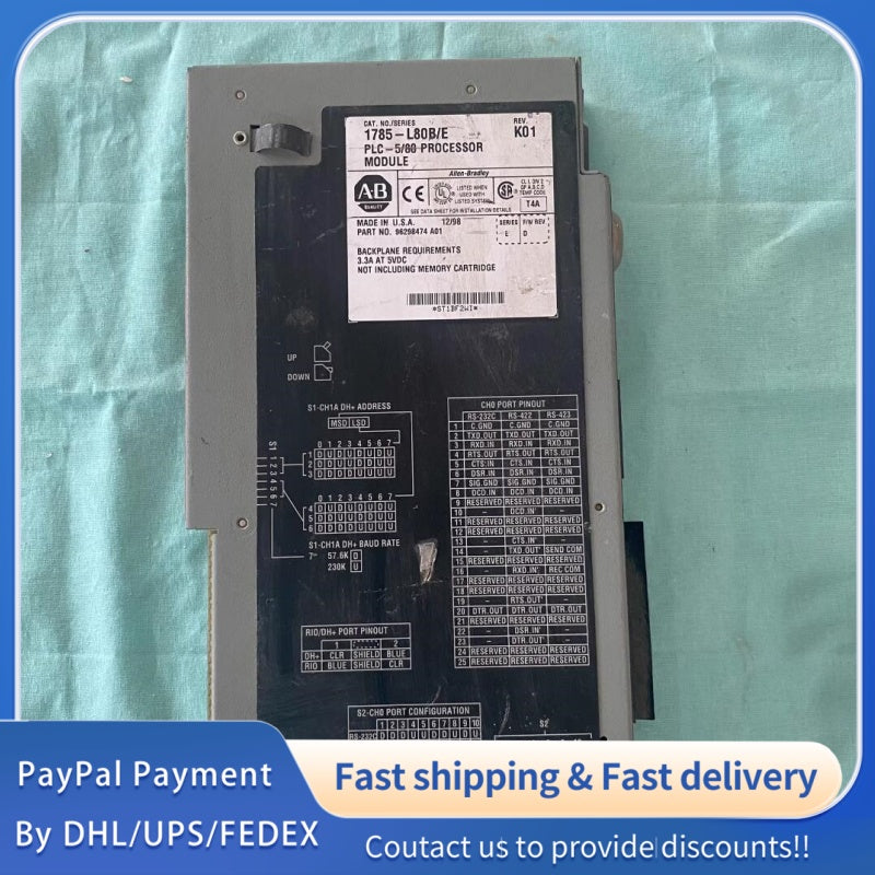 1 PCS used Allen-Bradley Ethernet Module 1785-L80B/E #LYQ007