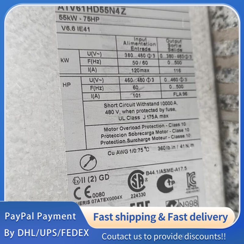 1 PCS used Schneider Inverter ATV61 HD55N4Z #LYQ007