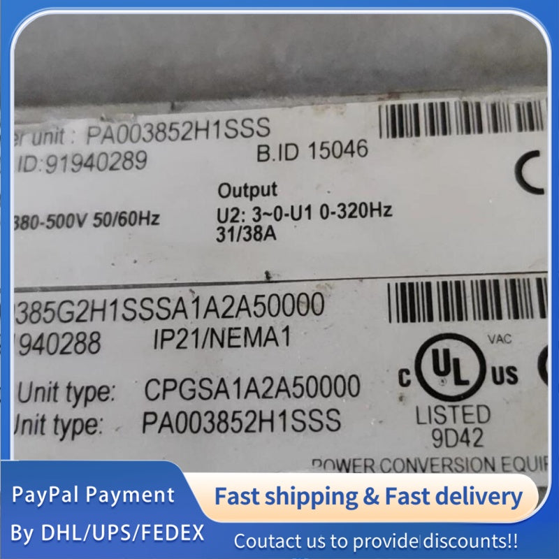 1 PCS used Vacon Inverter PA003852H1SSS #LYQ007