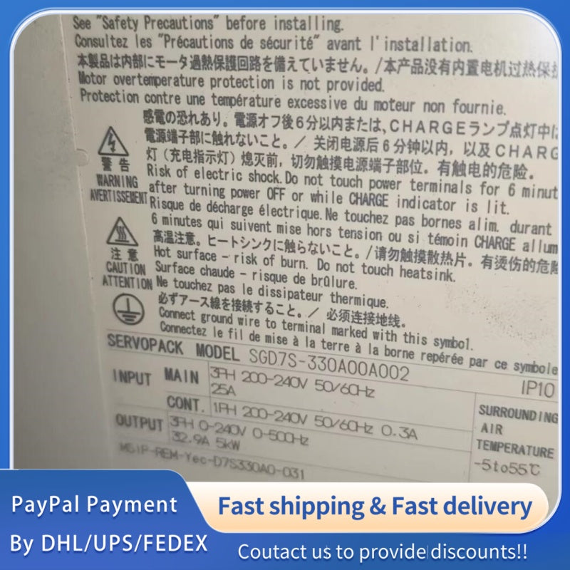 1 PCS used Yaskawa Servo Driver SGD7S-330A00A002 #LYQ007