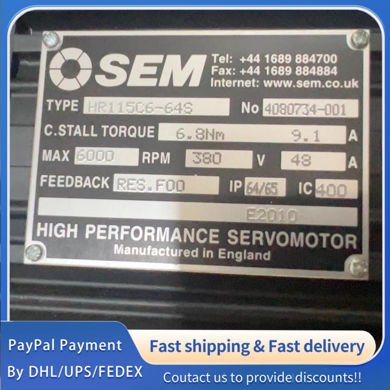 1 PCS NEW SEM Servo Motor HR115C6-64S #LYQ007