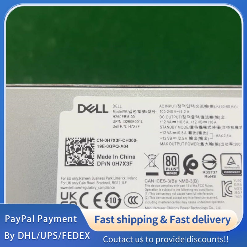 1 PCS USED Dell 3888 Host Power Supply H260EQM-00 #LYQ007