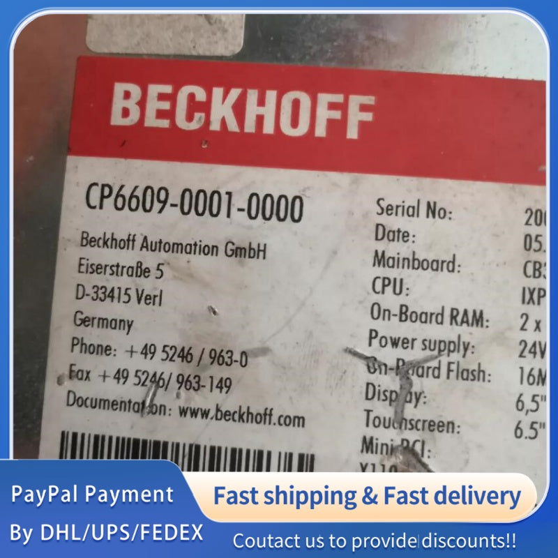 1 PCS used Beckhoff Industrial Panel PC CP6609-0001-0000 #LYQ007