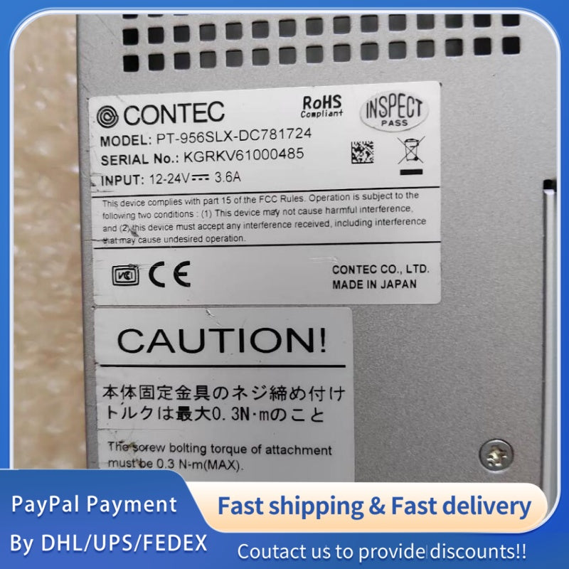 1 PCS USED CONTEC PT-956SLX-DC781724 Touch Panel PC #LYQ007