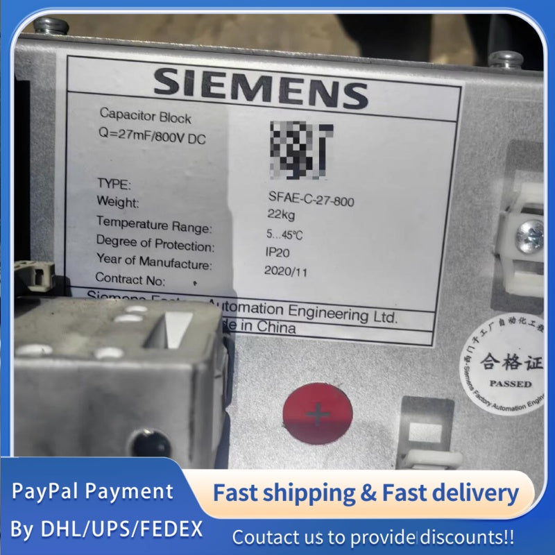 1 PCS used Siemens Braking Resistor SFAE‑C‑27‑800 #LYQ007