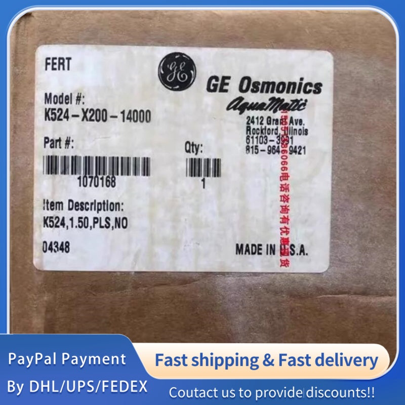 1 PCS new GE Aquamatic K524‑X200‑14000 Pneumatic Diaphragm Valve #LYQ007