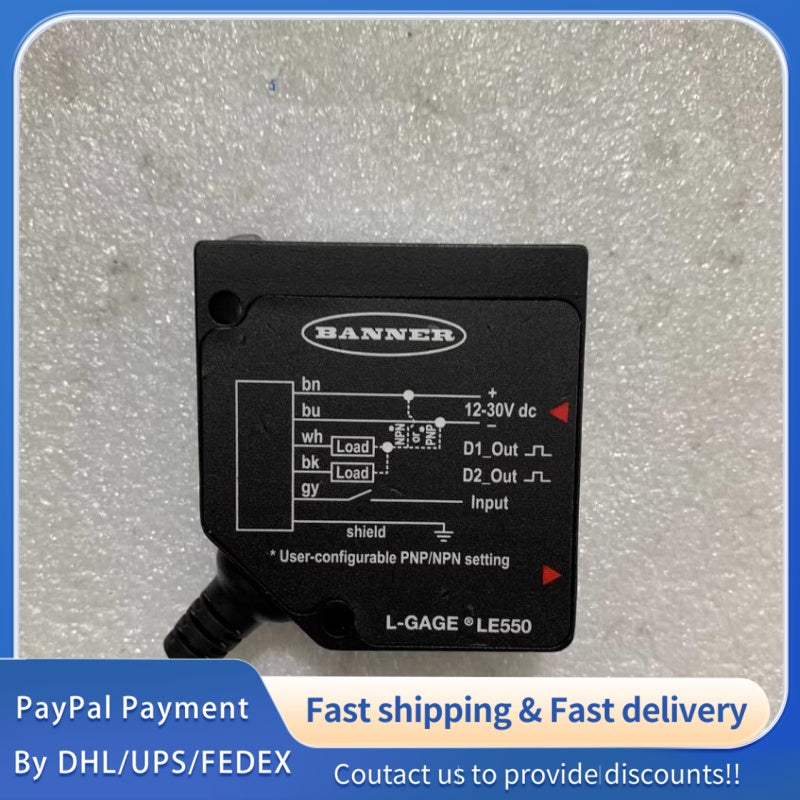 1 PCS USED Banner L-GAGE LE550DQP Laser Displacement Sensor #LYQ007