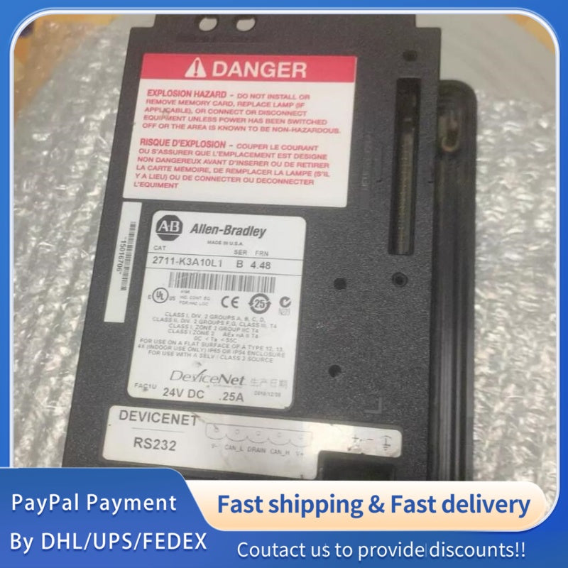 1 PCS used Allen‑Bradley 2711‑K3A10L1 (Series B, Firmware 4.48) #LYQ007