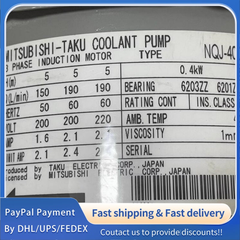 1 PCS new TERAL NQJ-400E Coolant Pump (Mitsubishi) #LYQ007