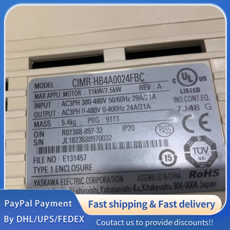 1 PCS USED Yaskawa CIMR-HB4A0024FBC Inverter #LYQ007