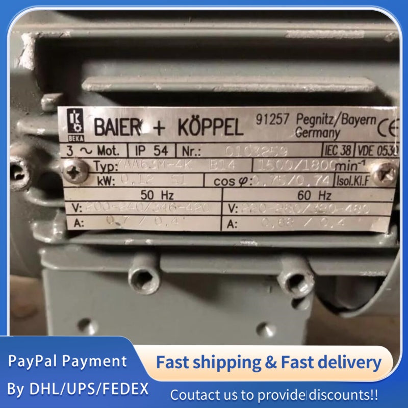 1 PCS USED BAIER+KOPPEL Motor 7AA63M-4K#LYQ007