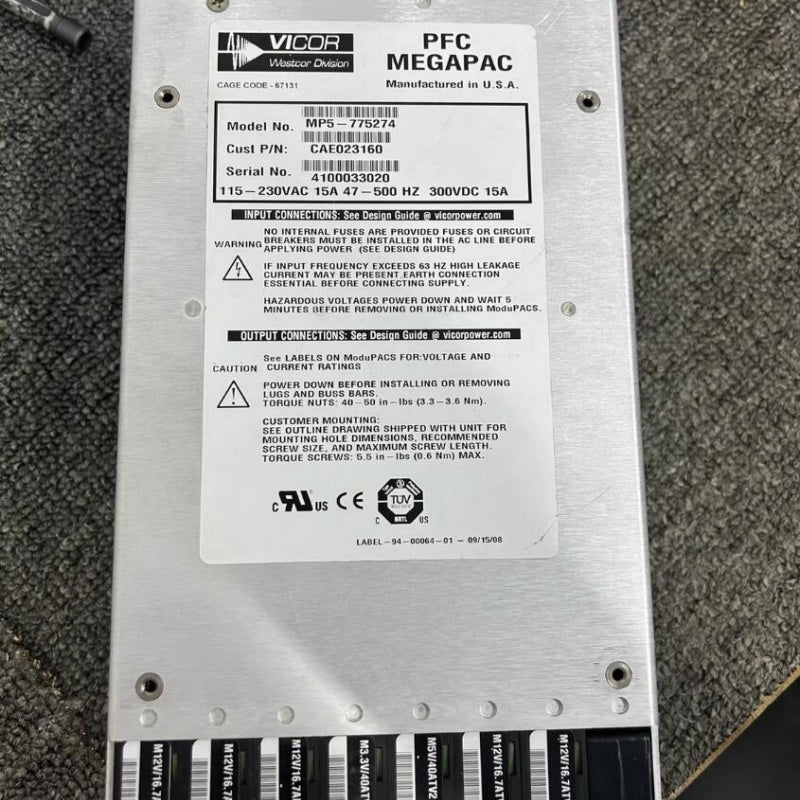 1 PCS used VICOR PFC MEGAPAC MP5-775274 Power Supply #LYQ007
