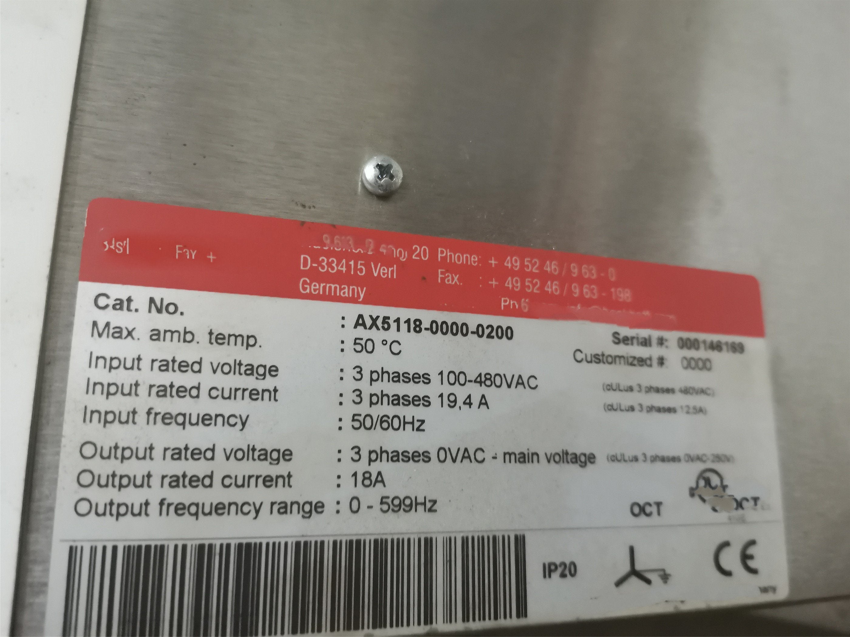 1PC for used AX5118-0000-0200 #OYF033