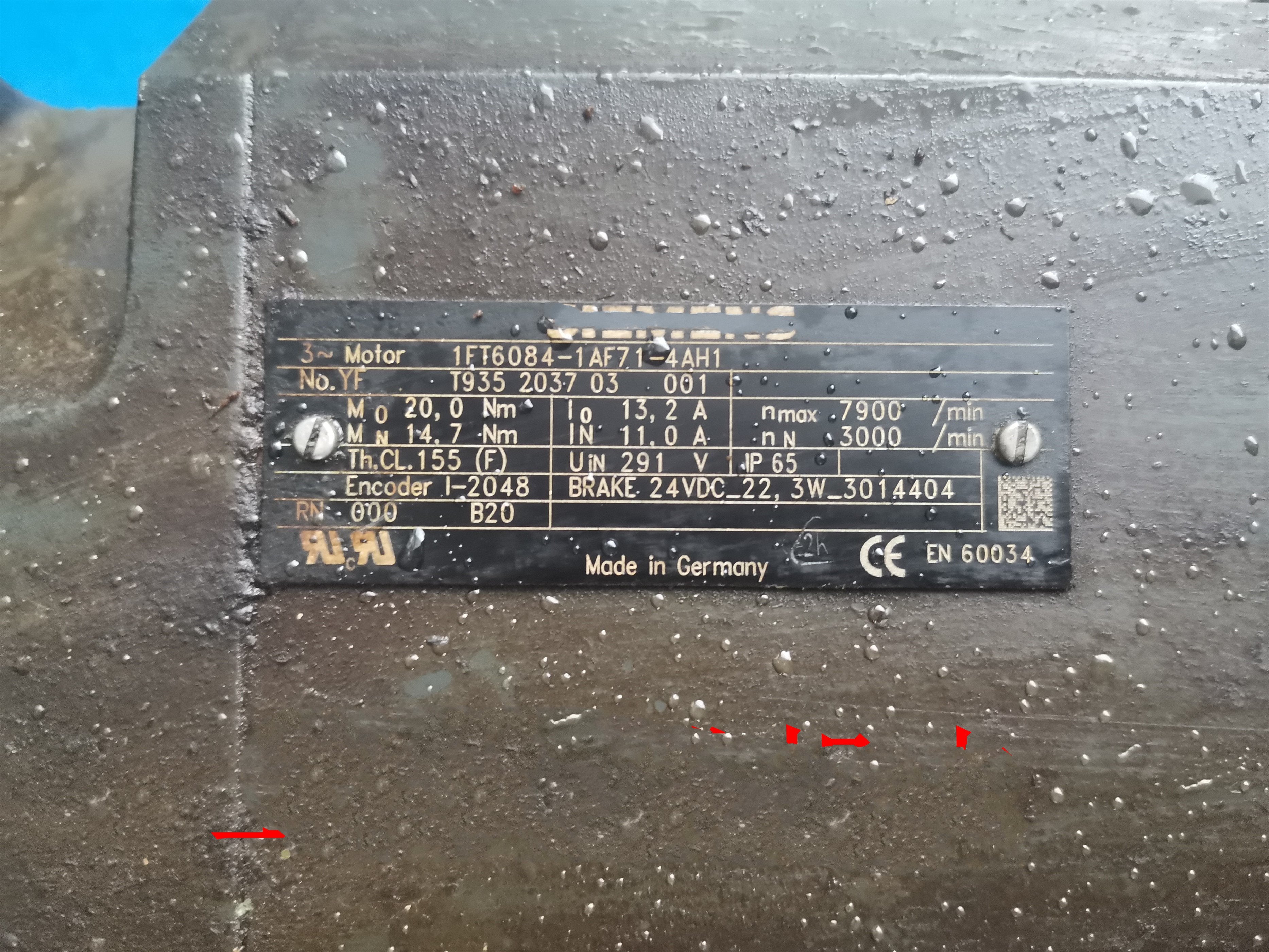 1 PCS used 1FT6084-1AF71-4AH1 #OYF033