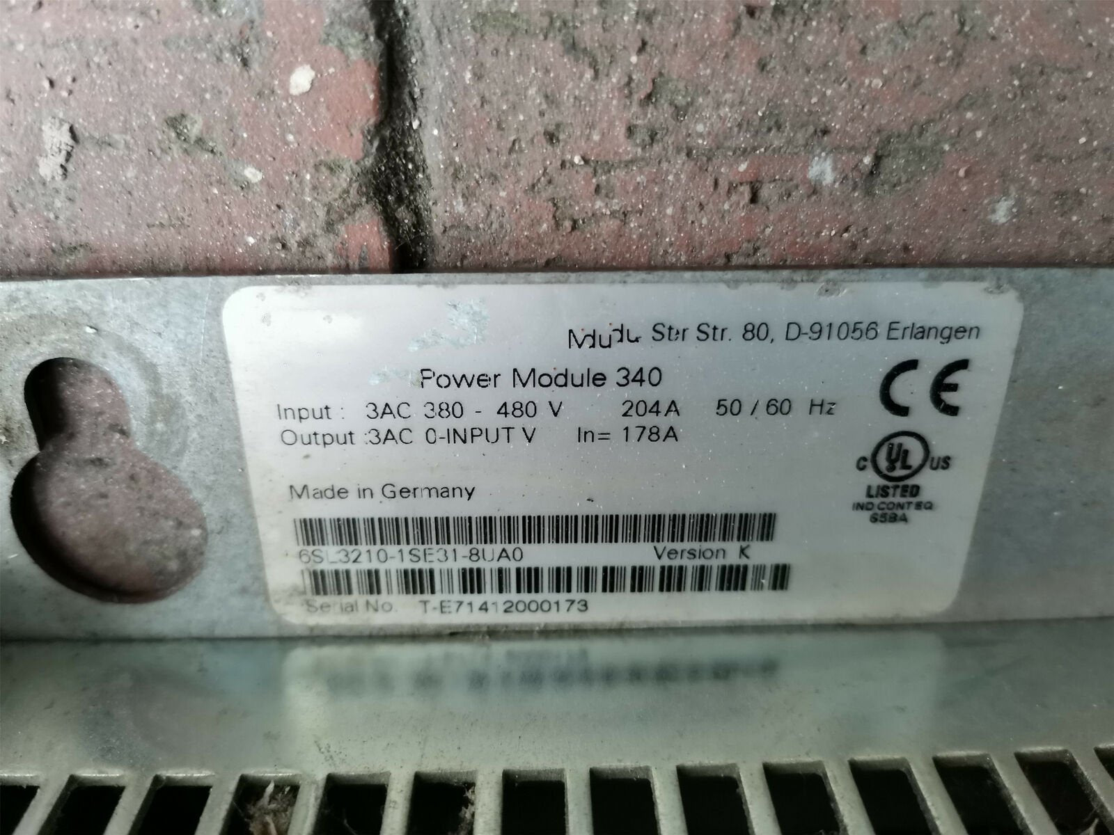 1PC for used 6SL3210-1SE31-8UA0 #OYF033