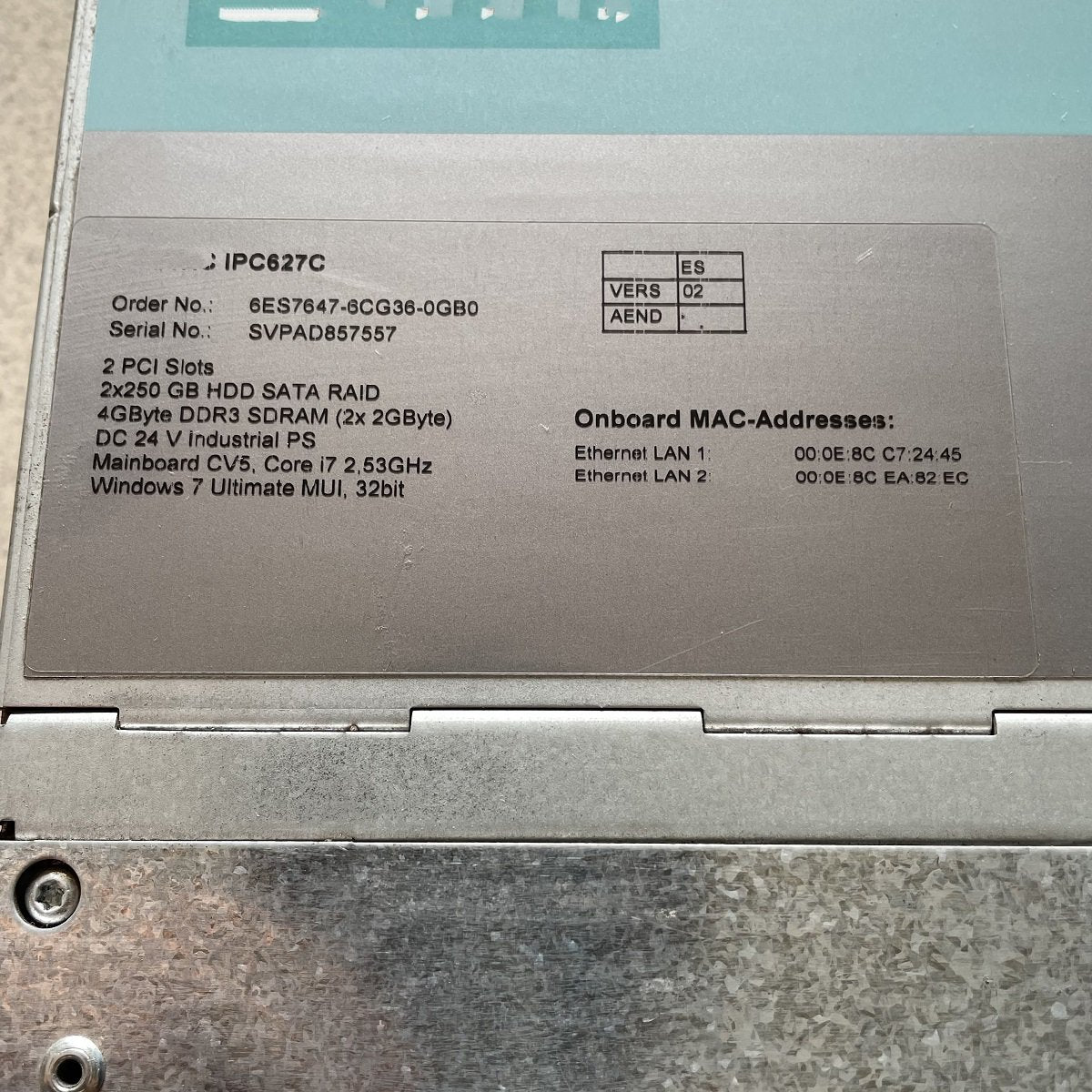 1PC for used 6ES7647-6CG36-0GB0 #OYF033