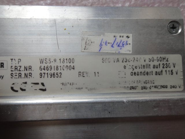 1PC for used WS5-9.18100 #OYF033