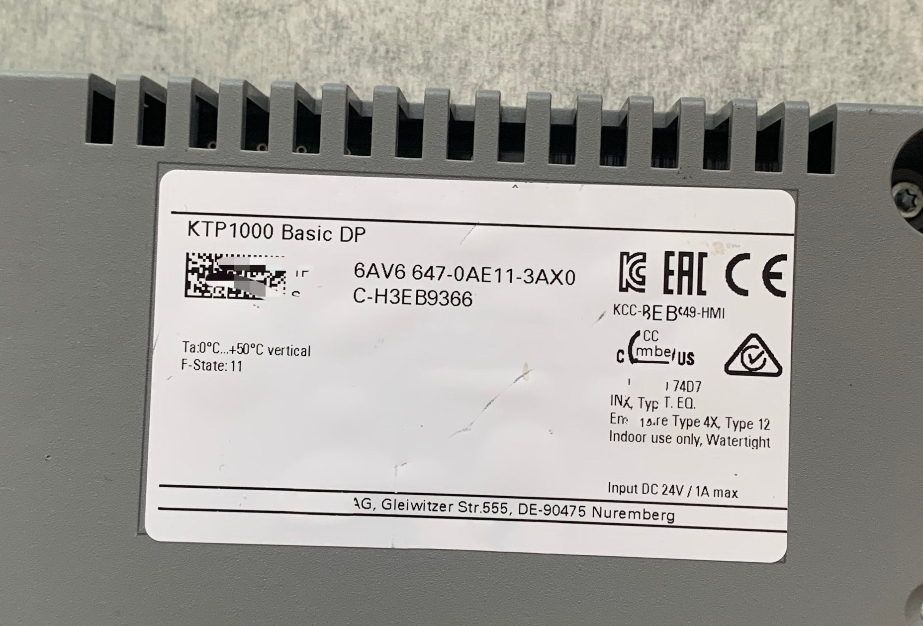 1PC for used 6AV6 647-0AE11-3AX0 #OYF033