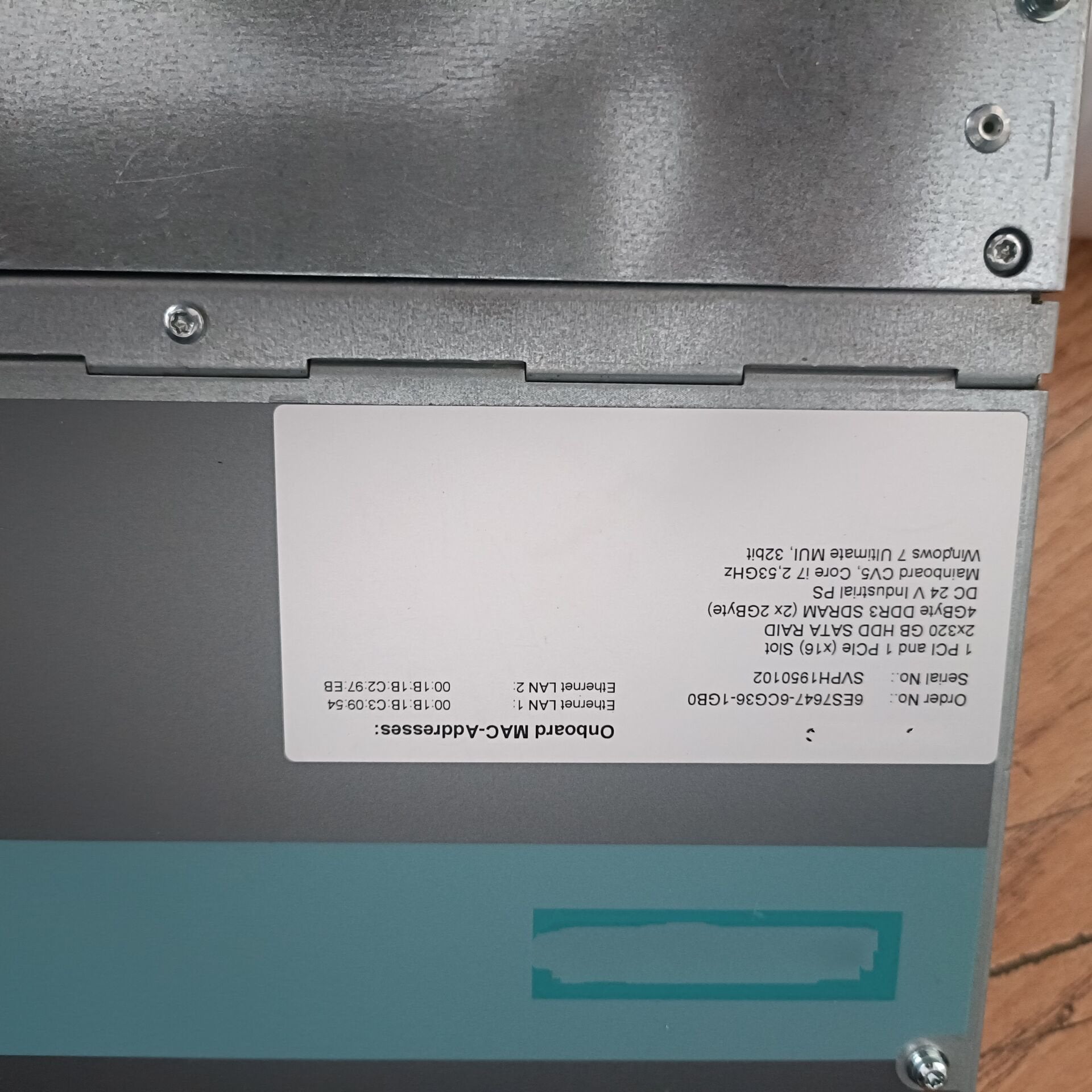 1PC for used 6ES7647-6CG36-1GB0 #OYF033