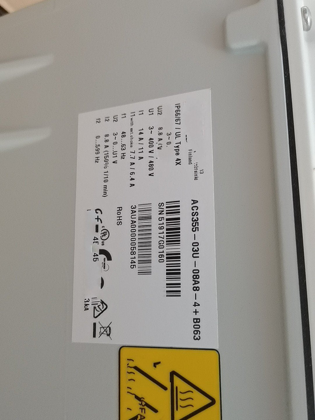 1 PCS NEW ACS355-03U-08A8-4+B063 #OYF033