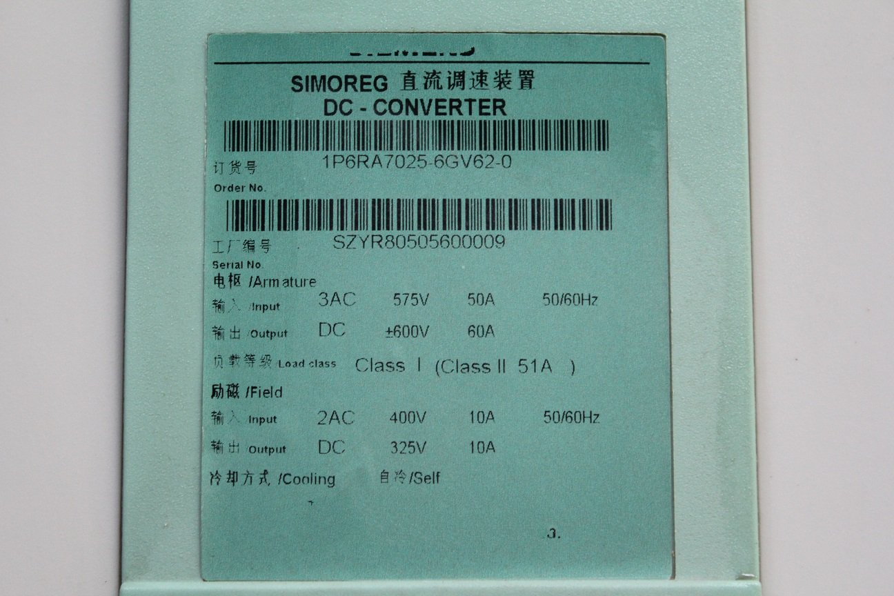 1PC for used 6RA7025-6GV62-0 #OYF033