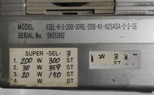 1PC for used XSEL-K-3-200I-30RIL-20IB-N1-N2SAS #OYF033