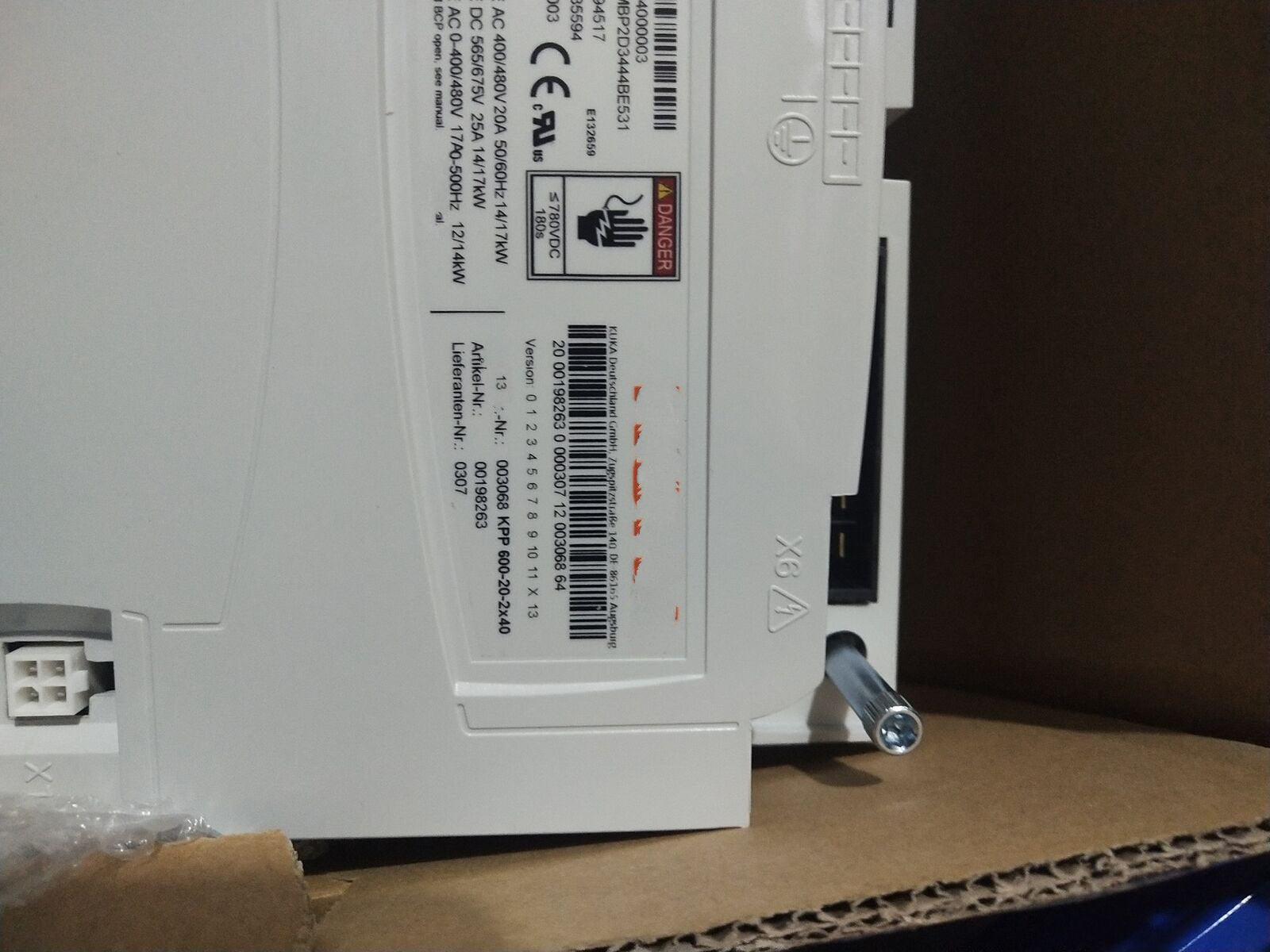 1 PCS NEW 00-198-263 KPP600-20-2X40#OYF033