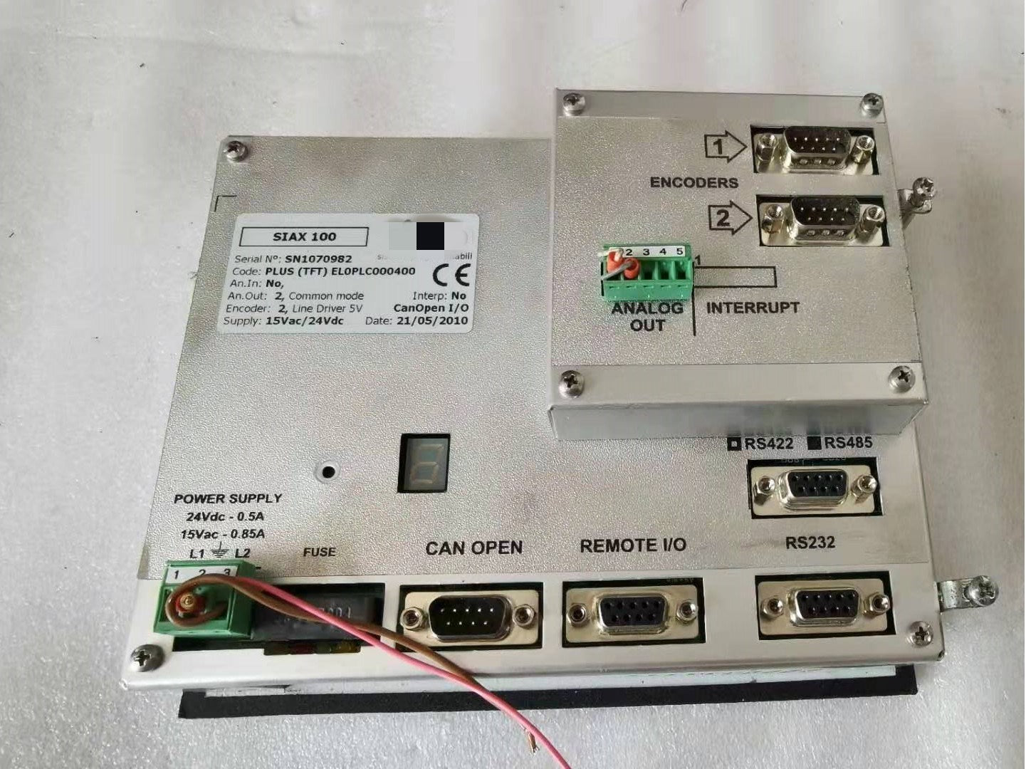 1pc used SIAX 100 PLUS(TFT)EL0PLC000400 #OYF088