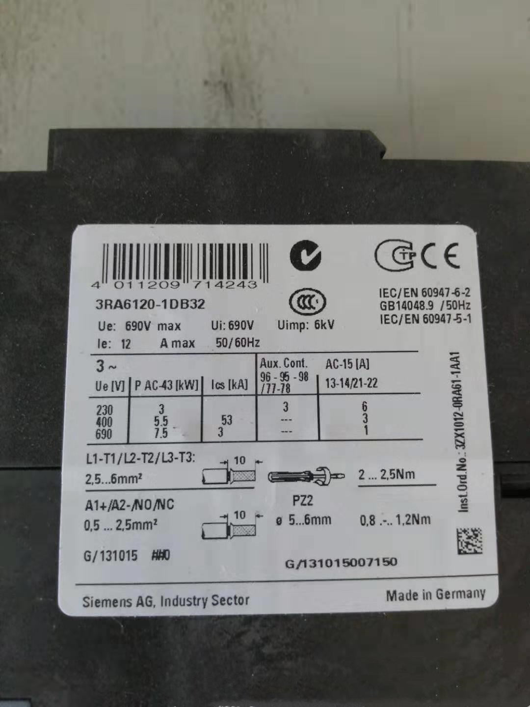 1pc used 3ra6120-1db32 #OYF088