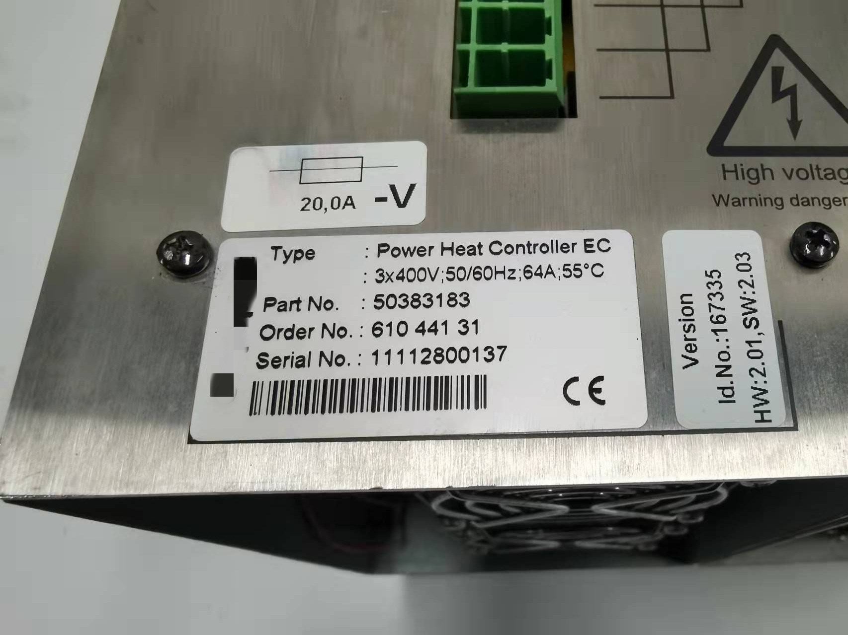 1pc used Power Heat Controller EC 50383183 #OYF088