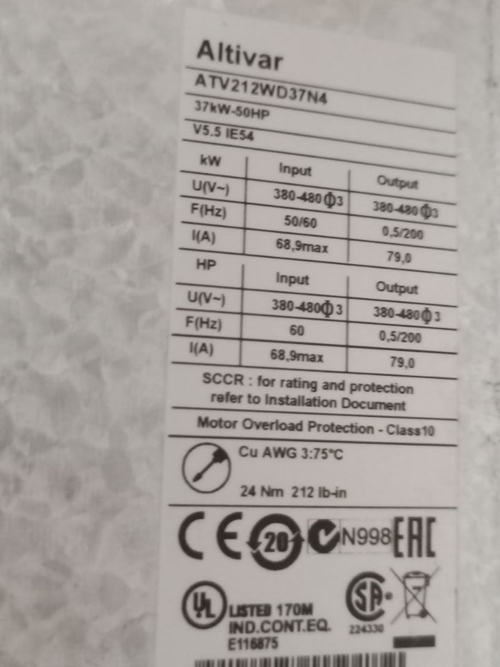 1PCS USED ATV212WD37N4 #OYF009
