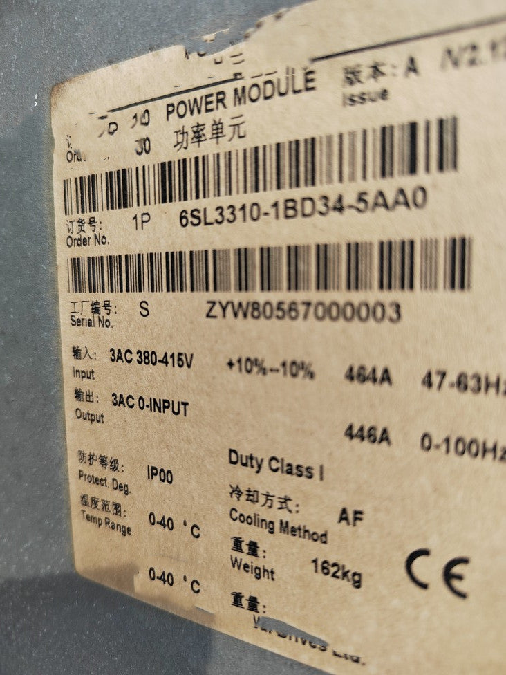 1PCS USED 6SL3310-1BD34-5AA0 #OYF009
