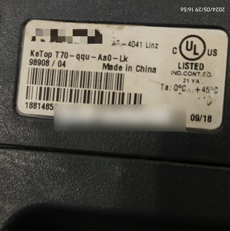 1PC USED T70-QQU-AA0-LK KEBA KeTop Teach Pendant Tested working #lyd001&j1688