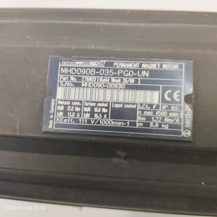 1PC USED MHD090B-035-PG0-UN  Rexroth Servo Motor Tested working #lyd001&j1688
