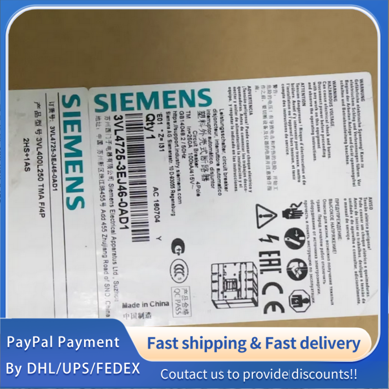 1PCS NEW  Siemens  capacity molded 3VL4725-3EJ46-0AD1