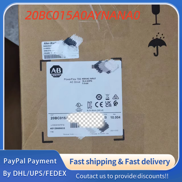 1PC NEW 20BC015A0AYNANA0 Allen‑Bradley (Rockwell Automation) PowerFlex 700 AC Drive Adjustable Frequency AC Drive #QYM001 J1688