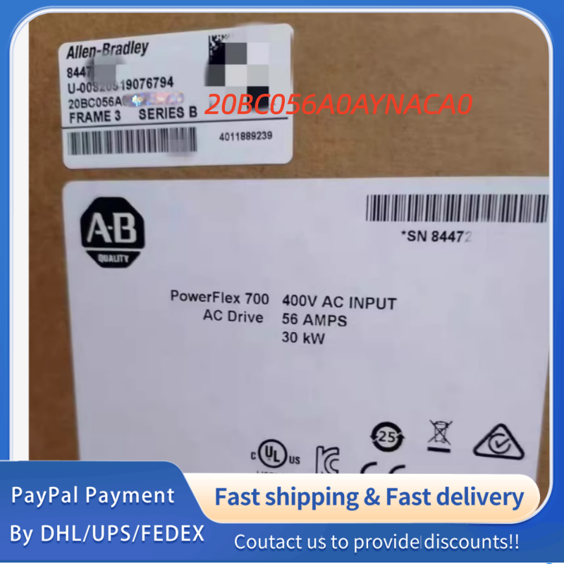 1PC NEW  20BC056A0AYNACA0  Allen‑Bradley (Rockwell Automation) PowerFlex 700 AC Drive Adjustable Frequency AC Drive #QYM001 J1688