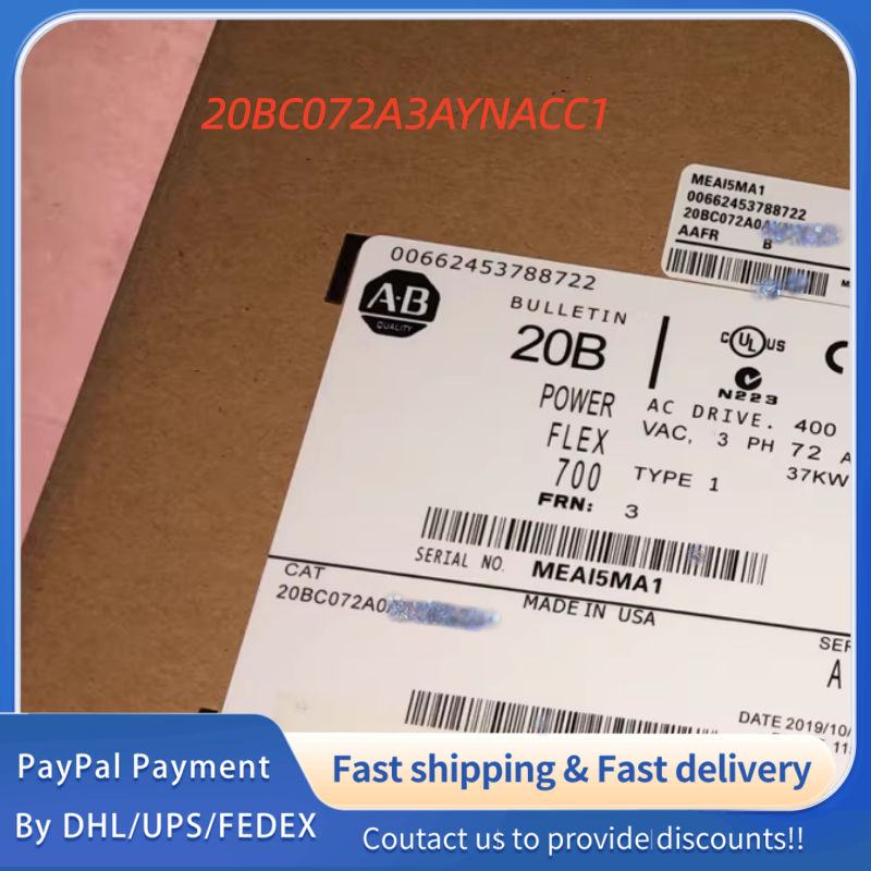 1PC NEW  20BC072A3AYNACC1 Allen‑Bradley (Rockwell Automation) PowerFlex 700 AC Drive Adjustable Frequency AC Drive #QYM001 J1688