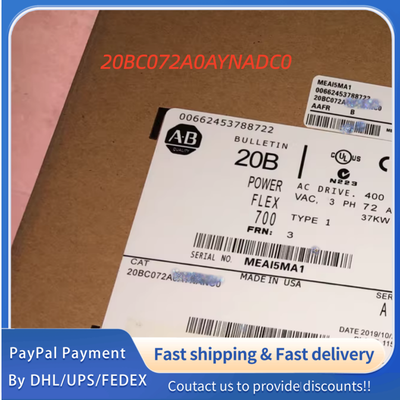 1PC NEW  20BC072A0AYNADC0 Allen‑Bradley (Rockwell Automation) PowerFlex 700 AC Drive Adjustable Frequency AC Drive #QYM001 J1688