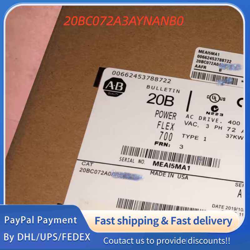 1PC NEW  20BC072A3AYNANB0 Allen‑Bradley (Rockwell Automation) PowerFlex 700 AC Drive Adjustable Frequency AC Drive #QYM001 J1688