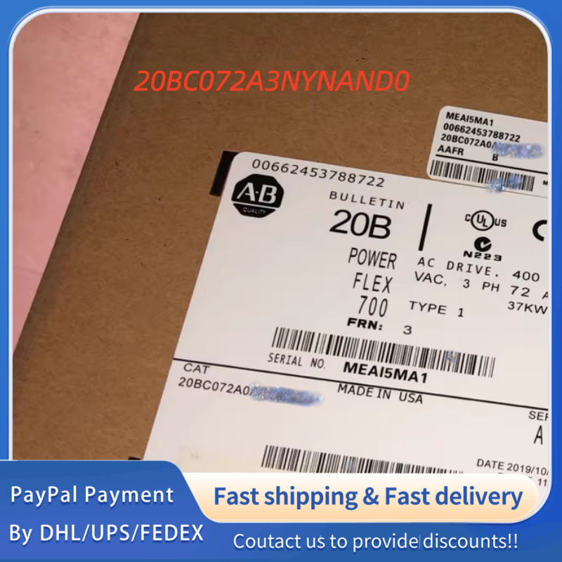 1PC NEW  20BC072A3NYNAND0 Allen‑Bradley (Rockwell Automation) PowerFlex 700 AC Drive Adjustable Frequency AC Drive #QYM001 J1688